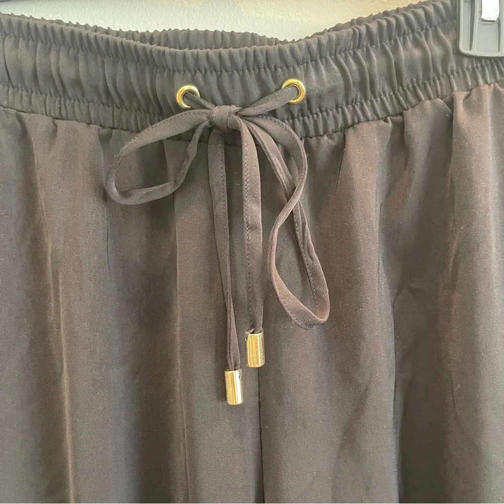 Michael by Michael Kors Cargo Pants Black Women’s L Lounge Travel Jogger pockets